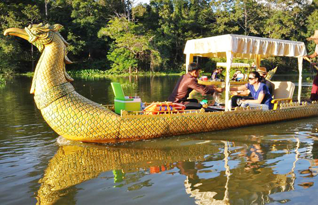 Beautiful Sunset with Angkor Gondola Boat Ride