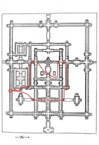 Map Structure of Beng Mealea Temple Cambodia