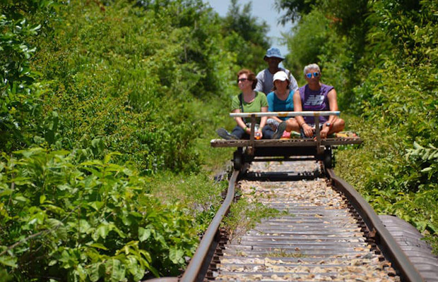 Bamboo Train, Killing Cave, Bat Cave & Sunset Tour in Battambang